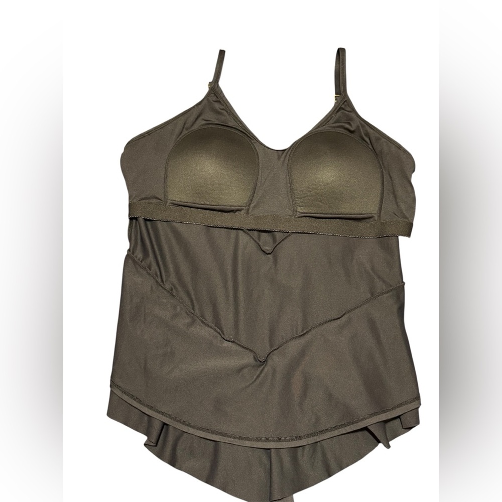 MAGICSUIT By Miraclesuit Modern Rita Tankini Top Black Size 10 READ Swim Vacay - Picture 8 of 10